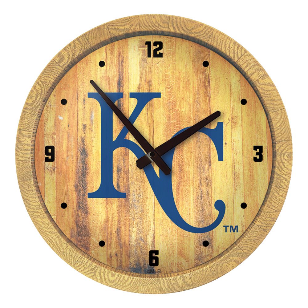 Kansas City Royals "Faux" Barrel Top Clock  