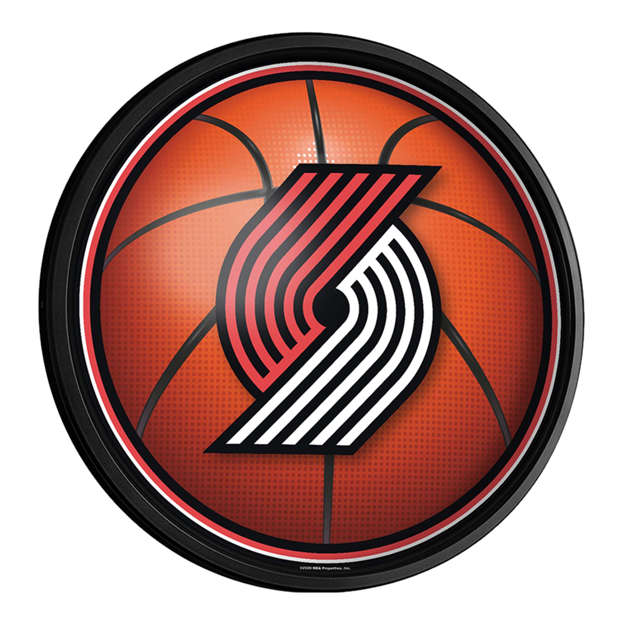 Portland Trail Blazers: Basketball - Round Slimline Lighted Wall Sign