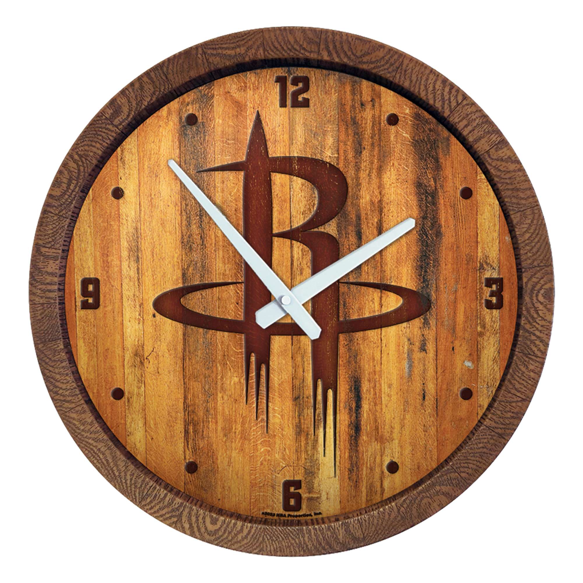 Houston Rockets: "Faux" Barrel Top Clock    