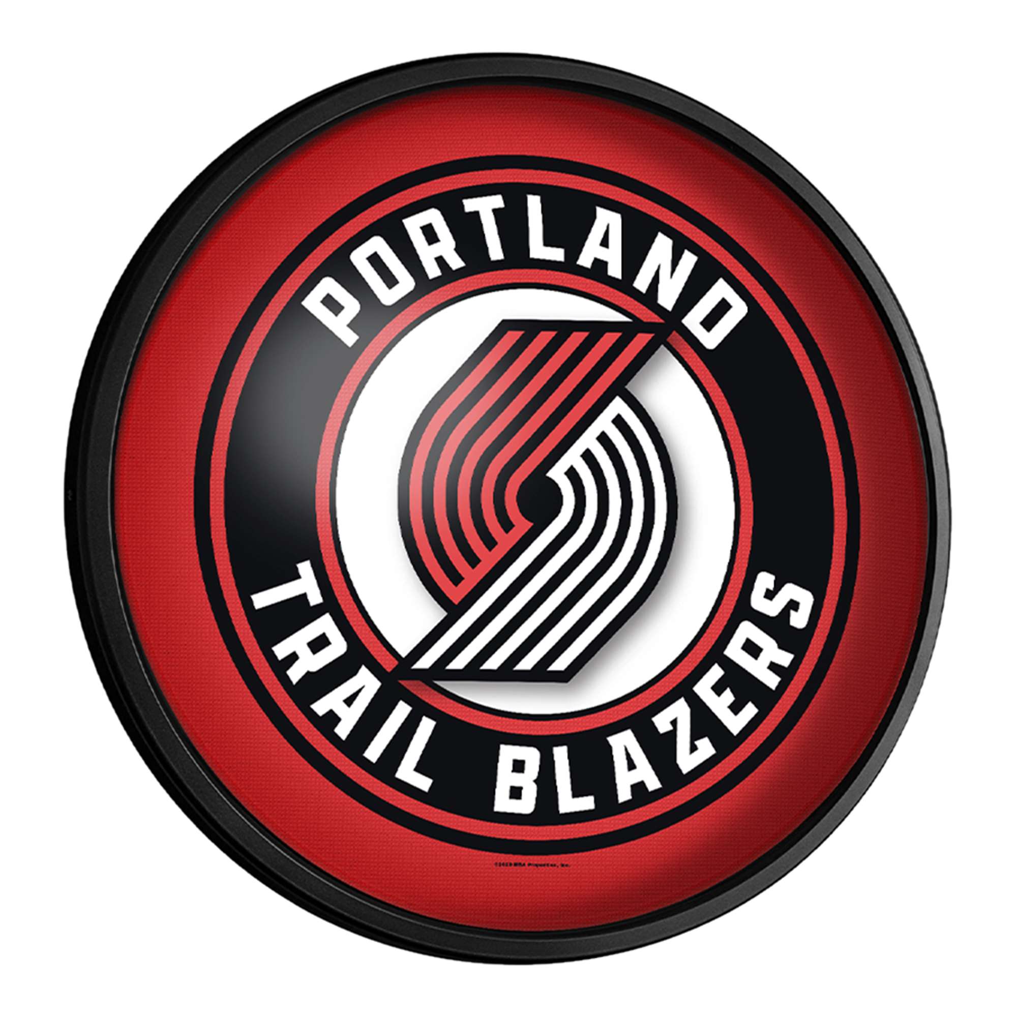 Portland Trail Blazers: Round Slimline Lighted Wall Sign