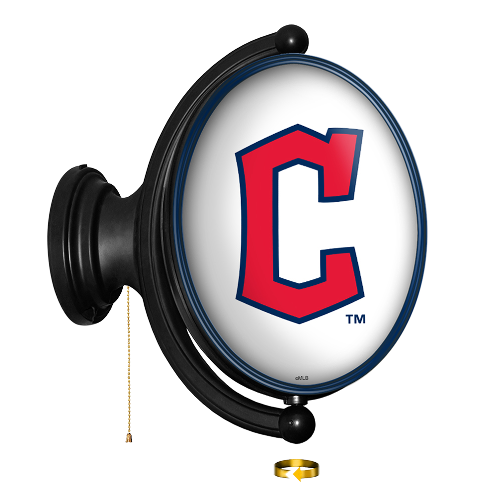 Cleveland Guardians Original Oval Rotating Lighted Wall Sign  