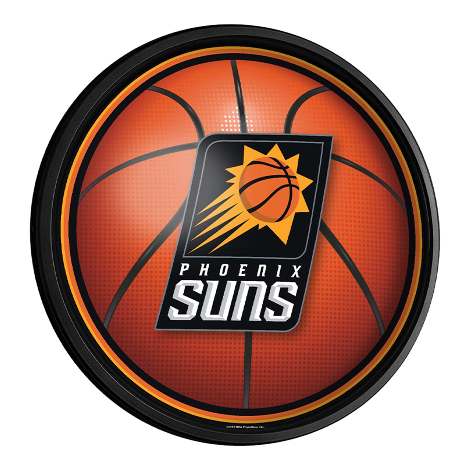 Phoenix Suns: Basketball - Round Slimline Lighted Wall Sign