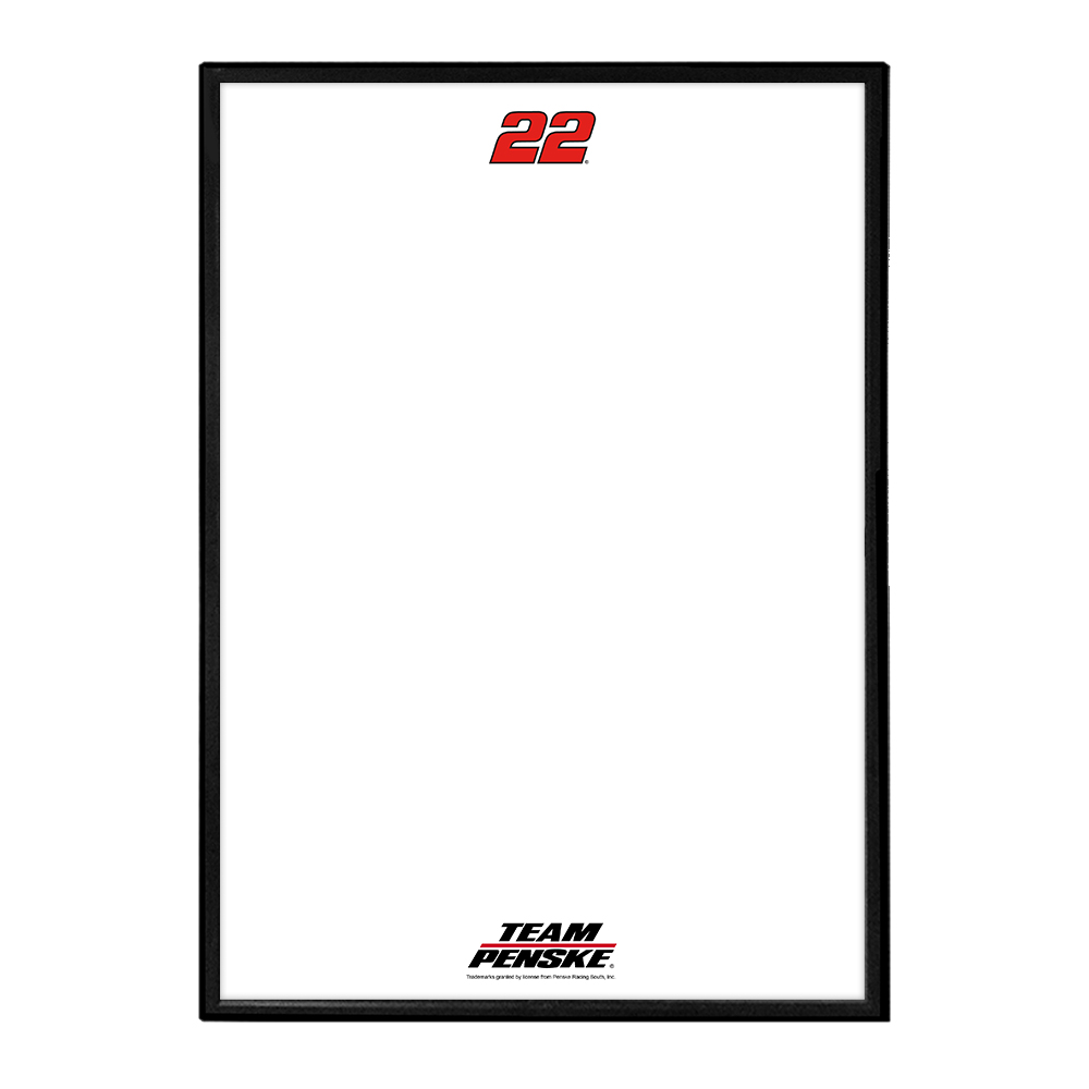 Joey Logano: Framed Dry Erase Wall Sign