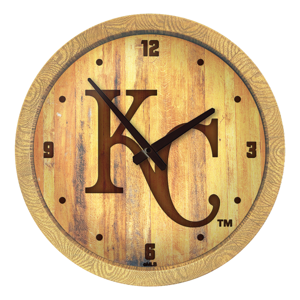 Kansas City Royals Branded "Faux" Barrel Top Clock  