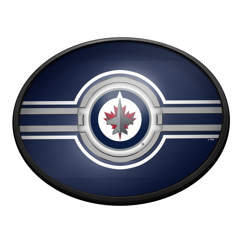 Winnipeg Jets Ice Rink - Oval Slimline Lighted Wall Sign  