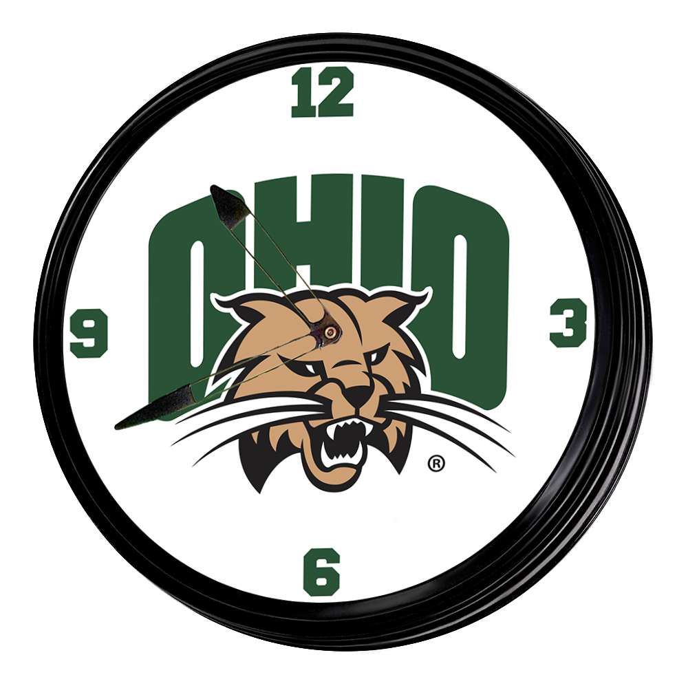 Ohio University Bobcats Retro Lighted Wall Clock