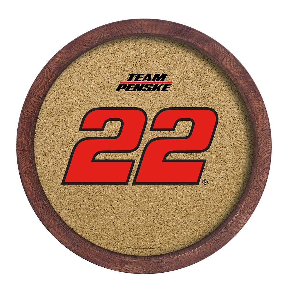 Joey Logano: Mirrored Barrel Top Cork Note Board