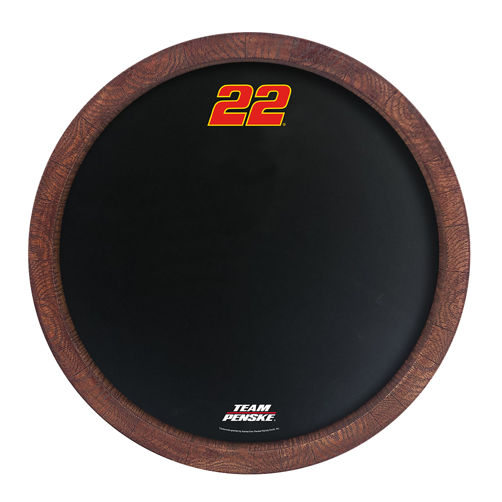 Joey Logano: Chalk "Faux" Barrel Top Sign