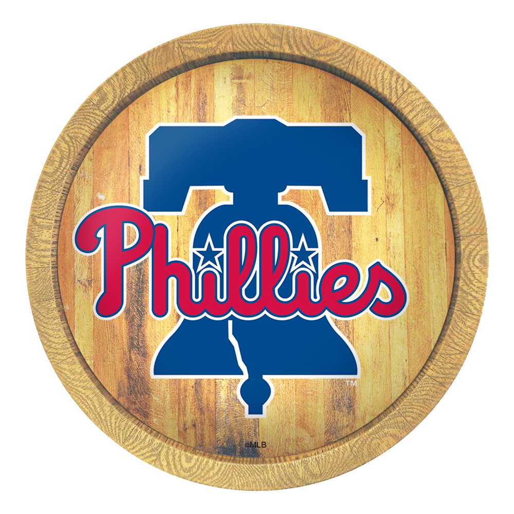 Philadelphia Phillies "Faux" Barrel Top Sign  