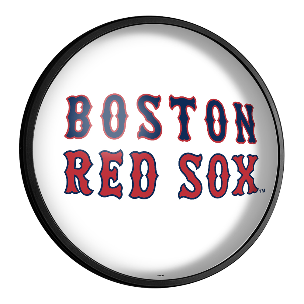 Boston Red Sox Alternate Logo - Round Slimline Lighted Wall Sign  