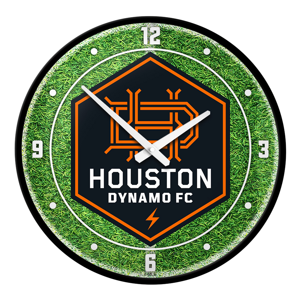 Houston Dynamo: Pitch - Modern Disc Wall Clock