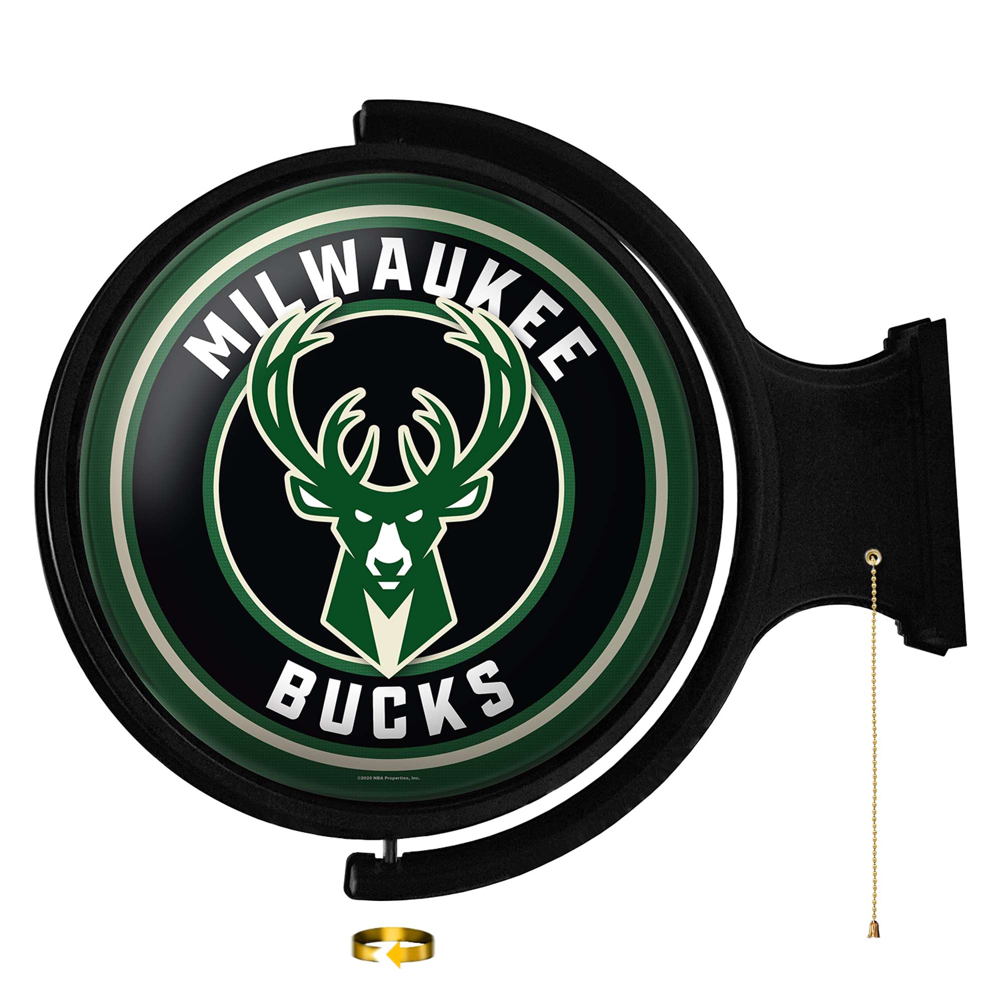 Milwaukee Bucks: Original Round Rotating Lighted Wall Sign