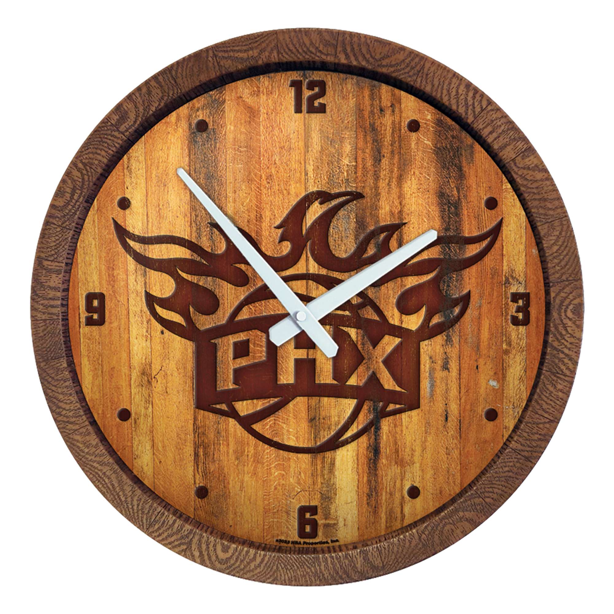 Phoenix Suns: Logo - "Faux" Barrel Top Clock    
