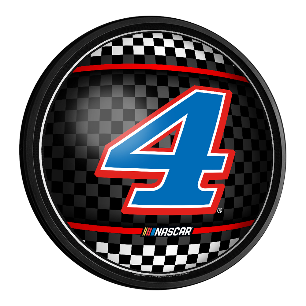 Kevin Harvick: Checkered Flag - Round Slimline Lighted Wall Sign