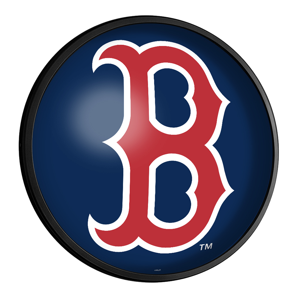 Boston Red Sox: Wordmark - Round Slimline Lighted Wall Sign