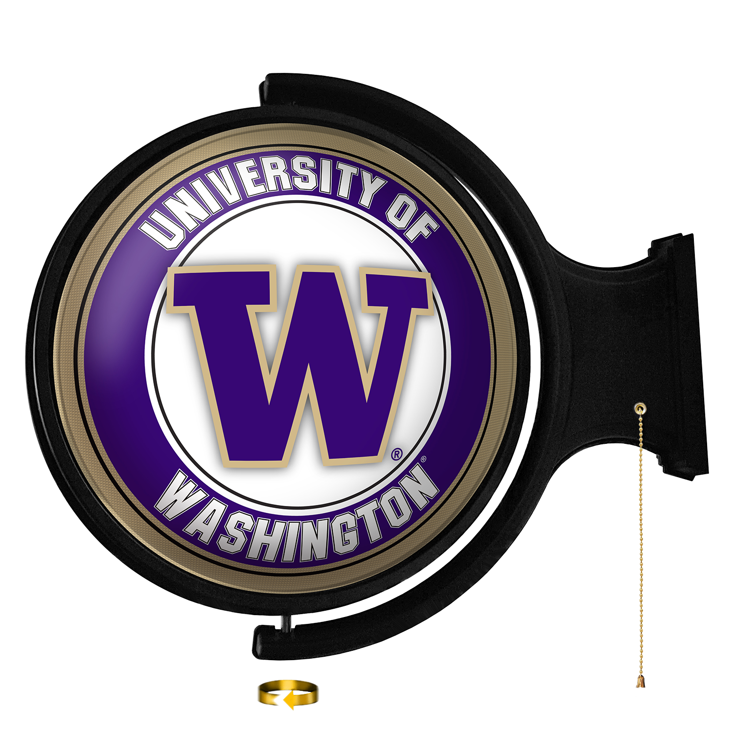 Washington Huskies Original Round Rotating Lighted Wall Sign