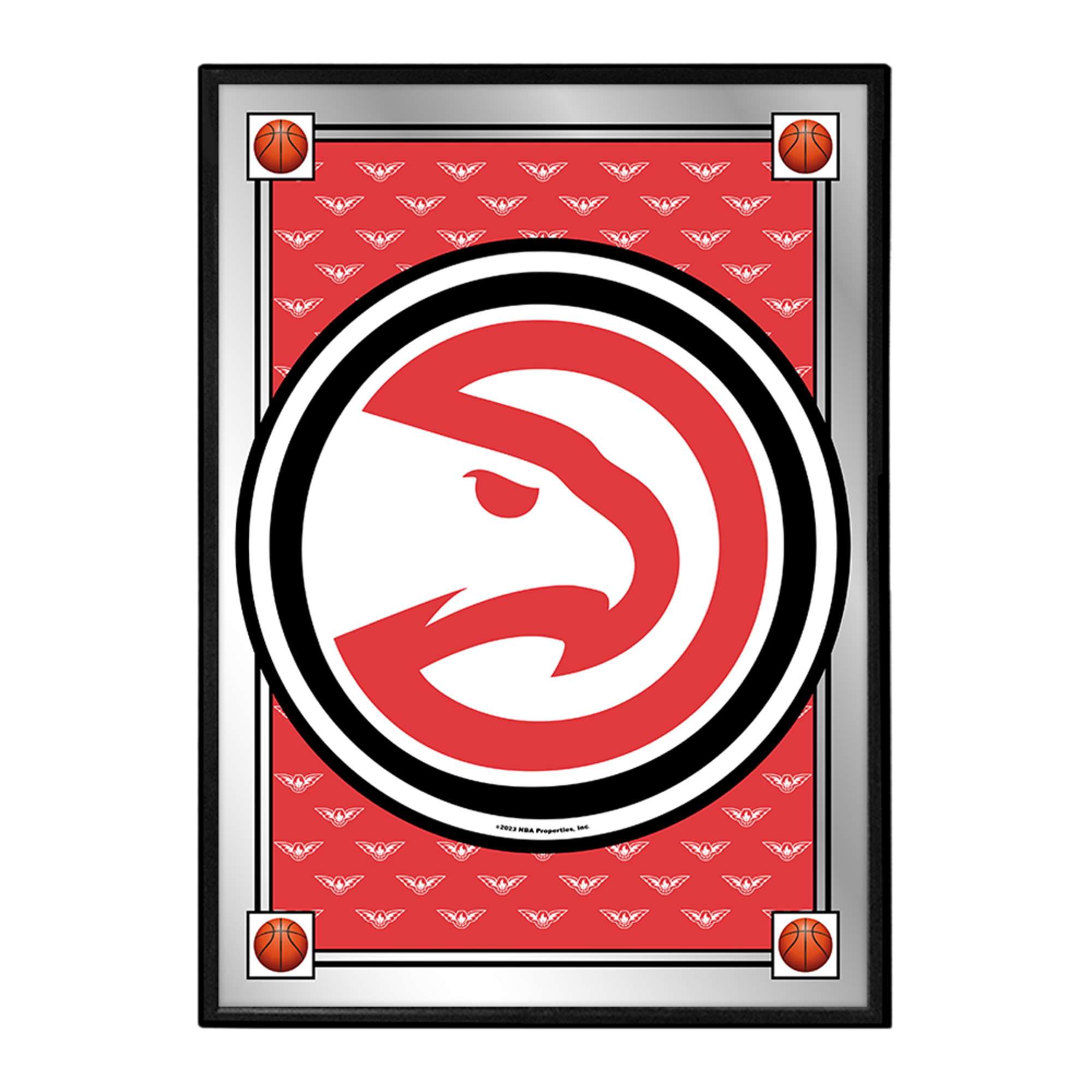 Atlanta Hawks: Team Spirit - Framed Mirrored Wall Sign