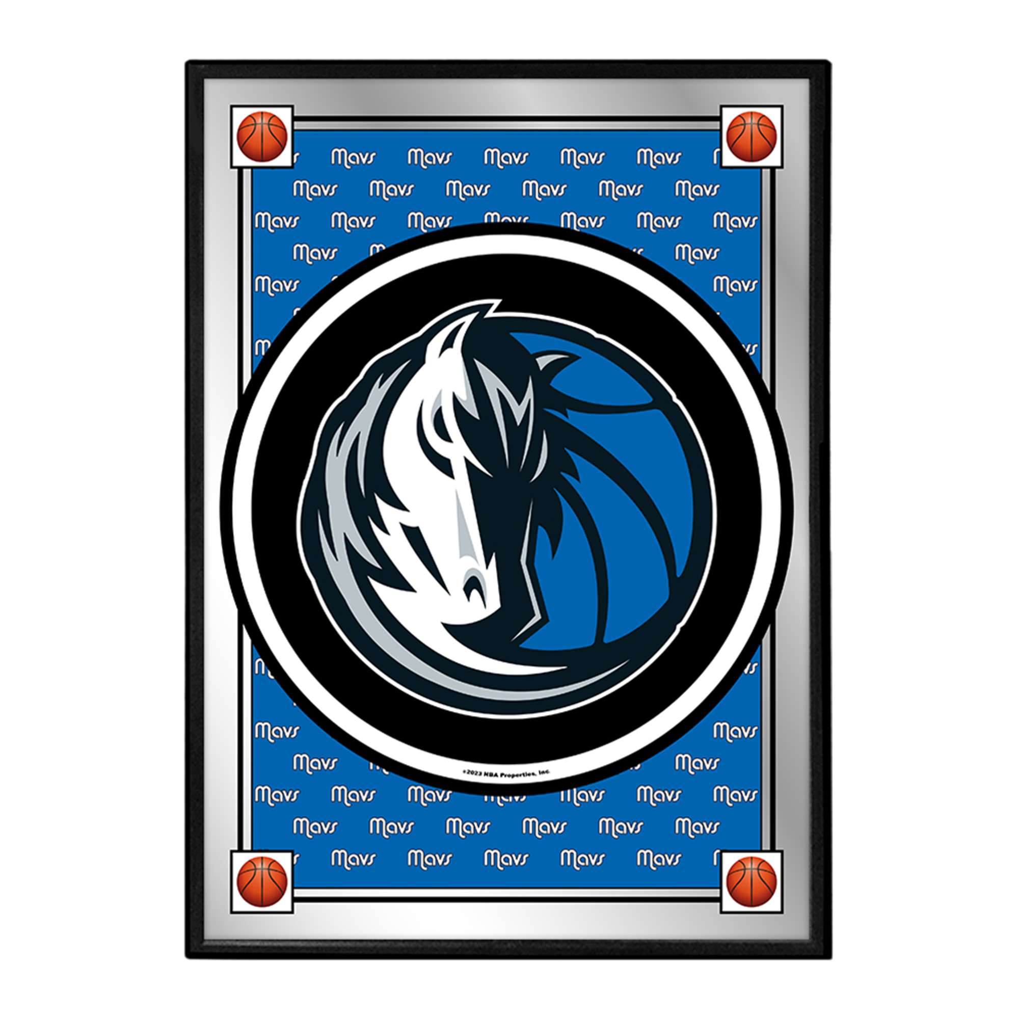 Dallas Mavericks: Team Spirit - Framed Mirrored Wall Sign