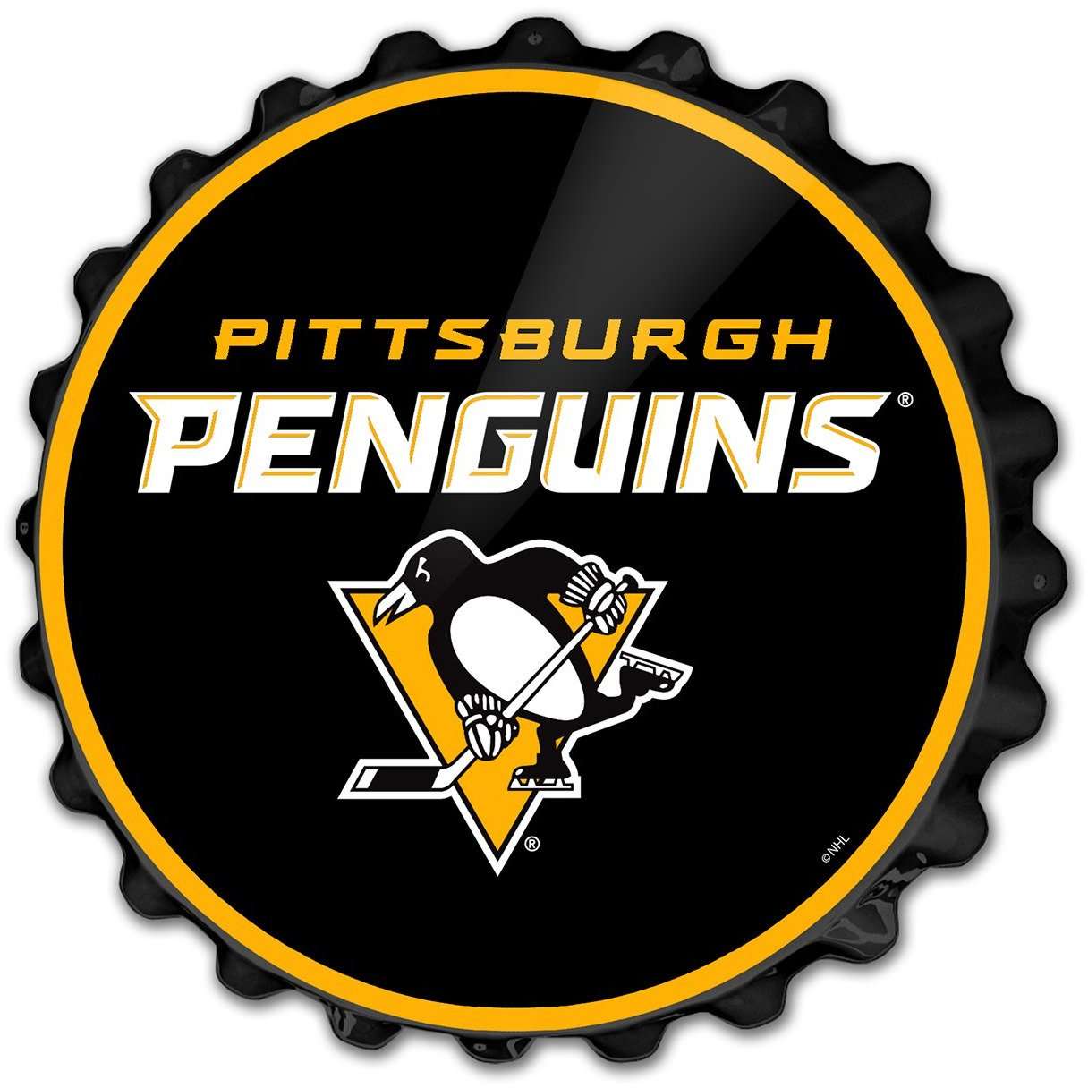 Pittsburgh Penguins Logo - Bottle Cap Wall Sign  