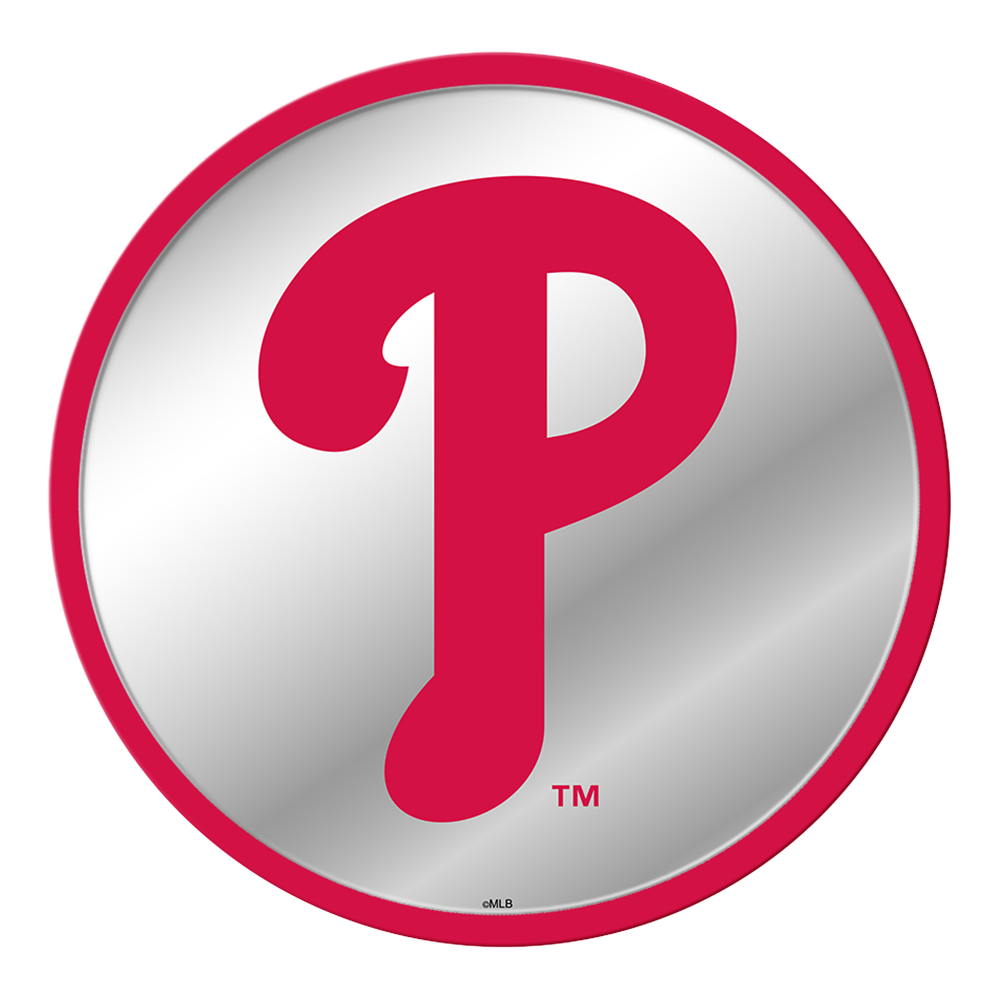 Philadelphia Phillies Logo - Modern Disc Mirrored Wall Sign  
