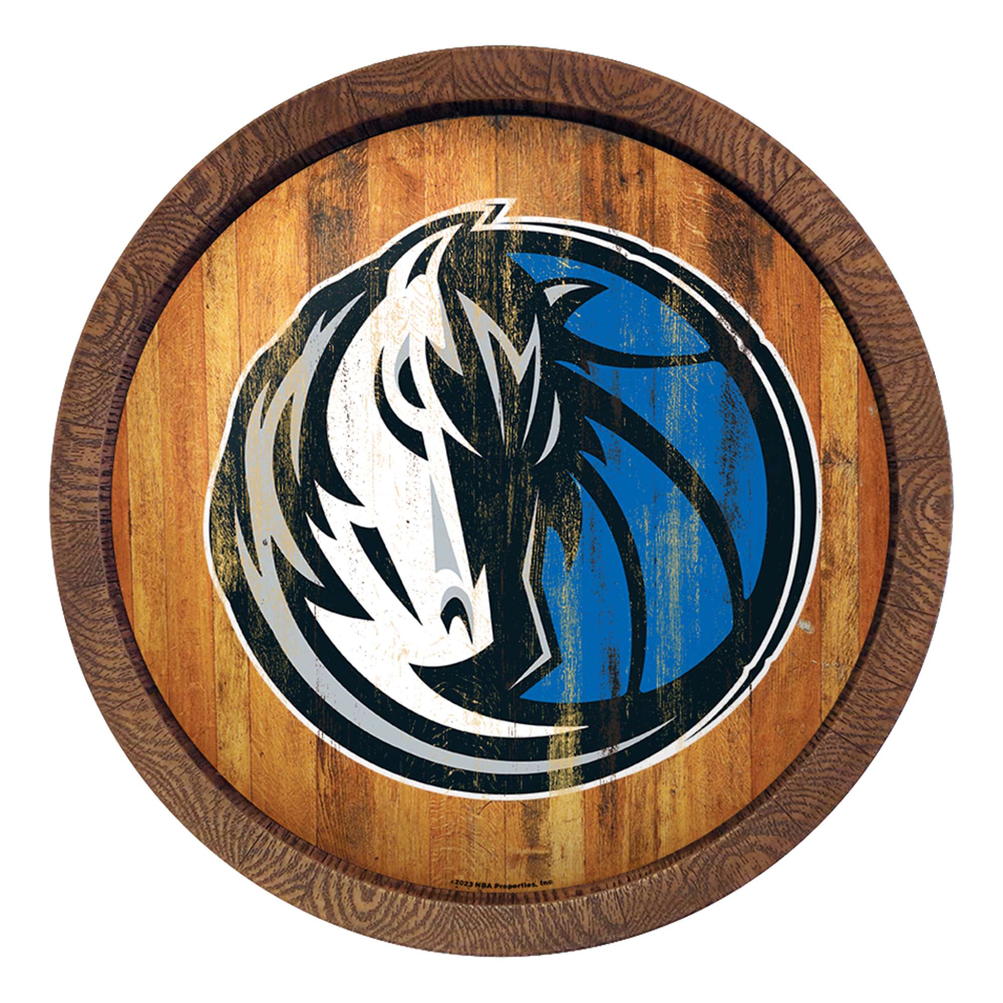 Dallas Mavericks: "Faux" Barrel Top Sign    