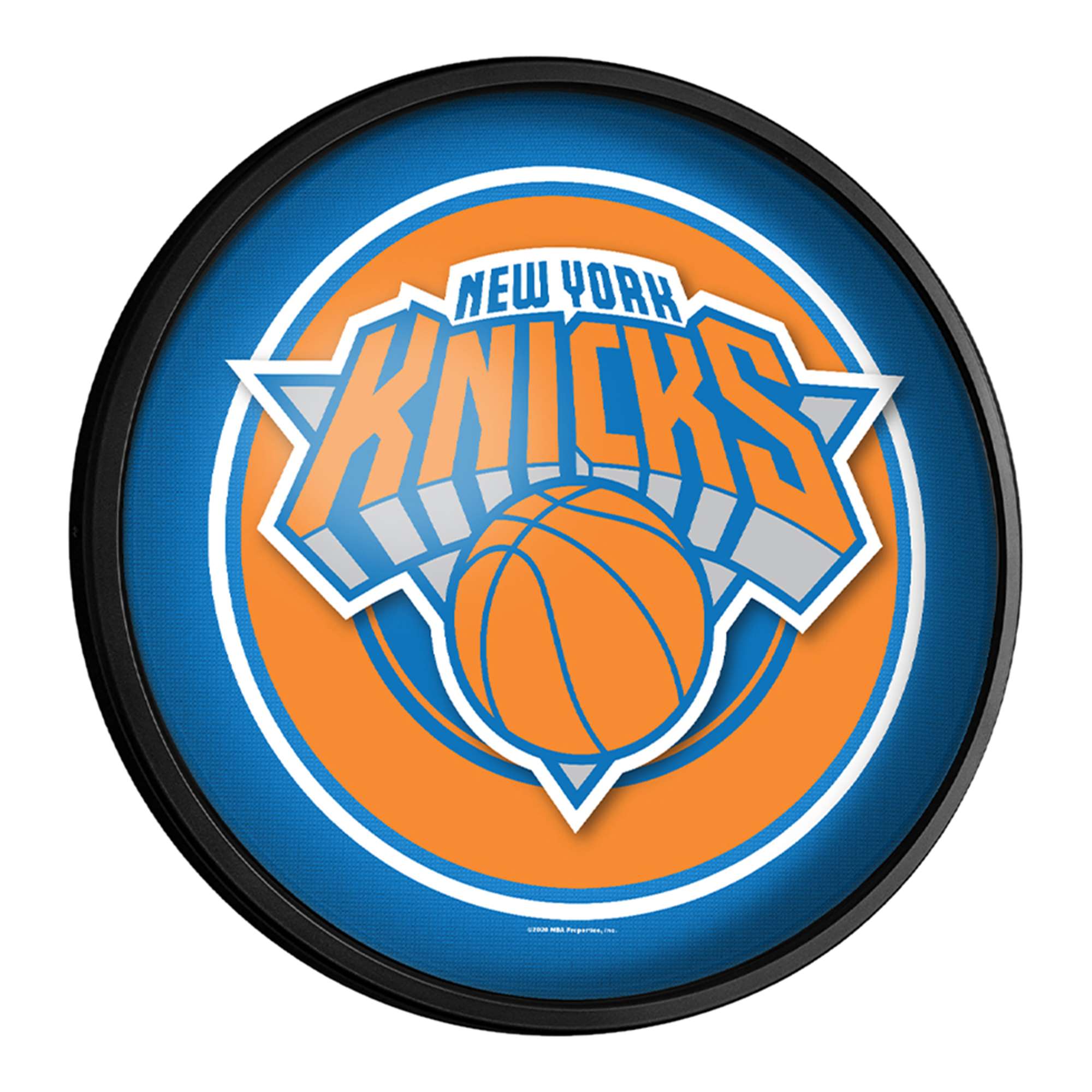 New York Knicks: Round Slimline Lighted Wall Sign