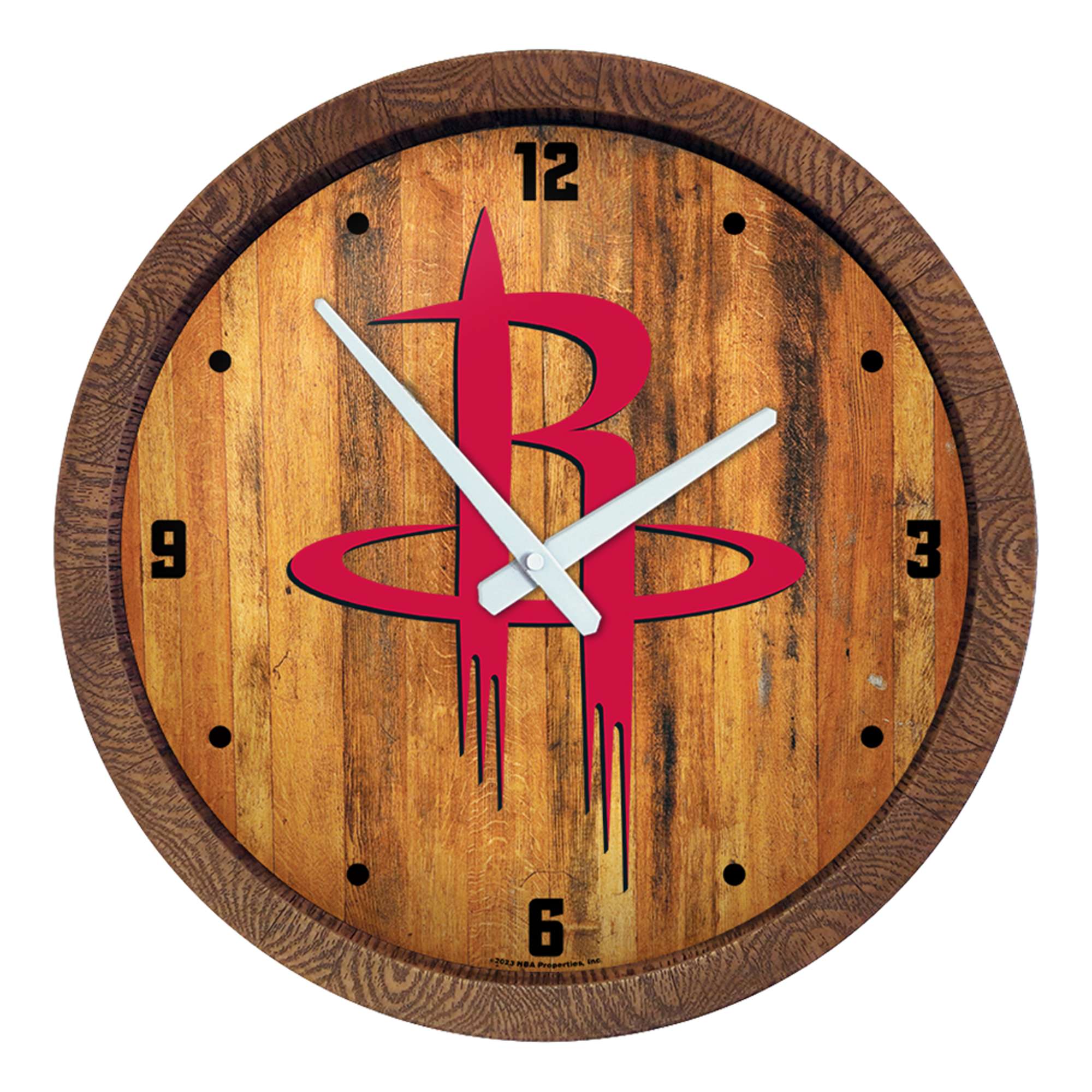 Houston Rockets: "Faux" Barrel Top Clock    