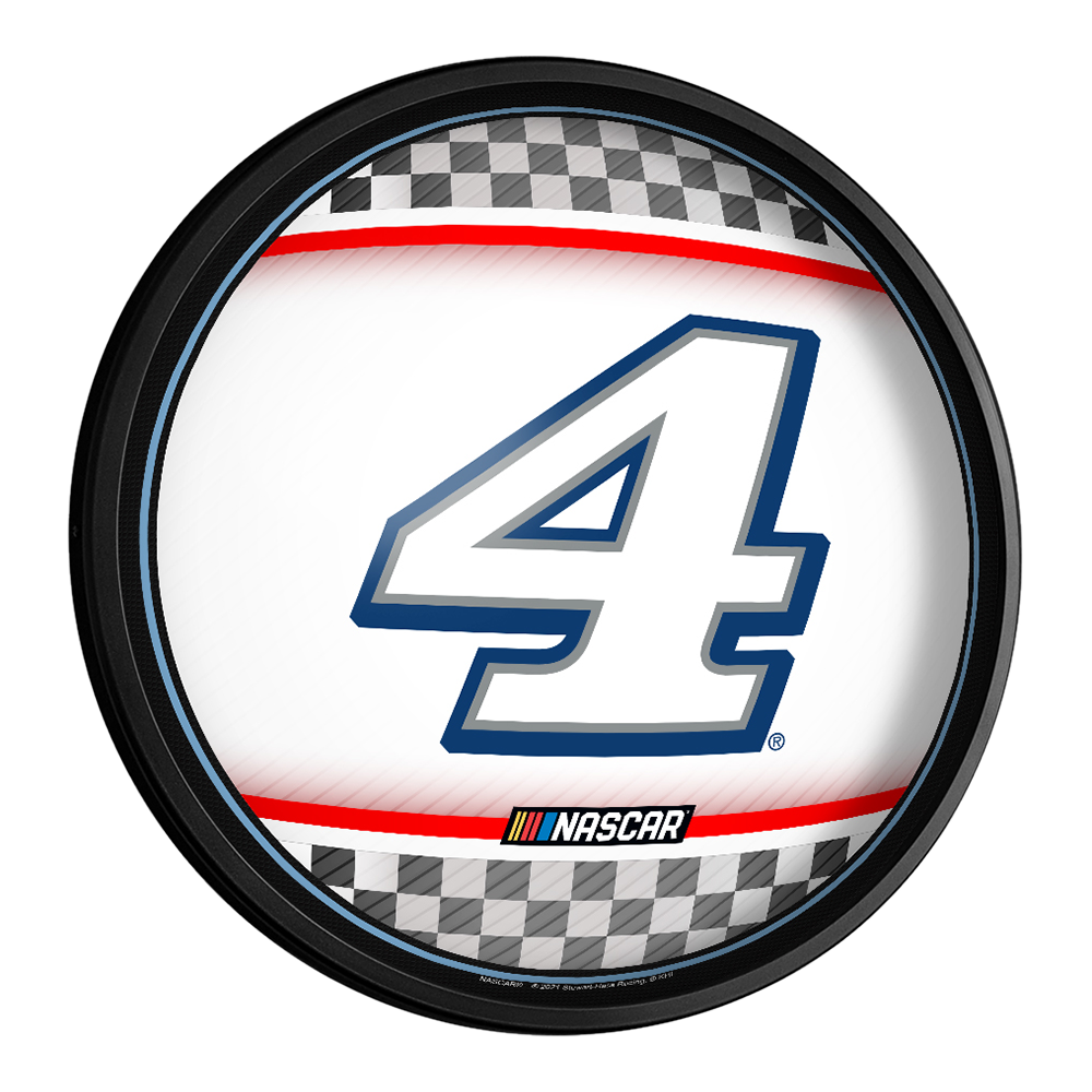 Kevin Harvick: Checkered Flag - Round Slimline Lighted Wall Sign