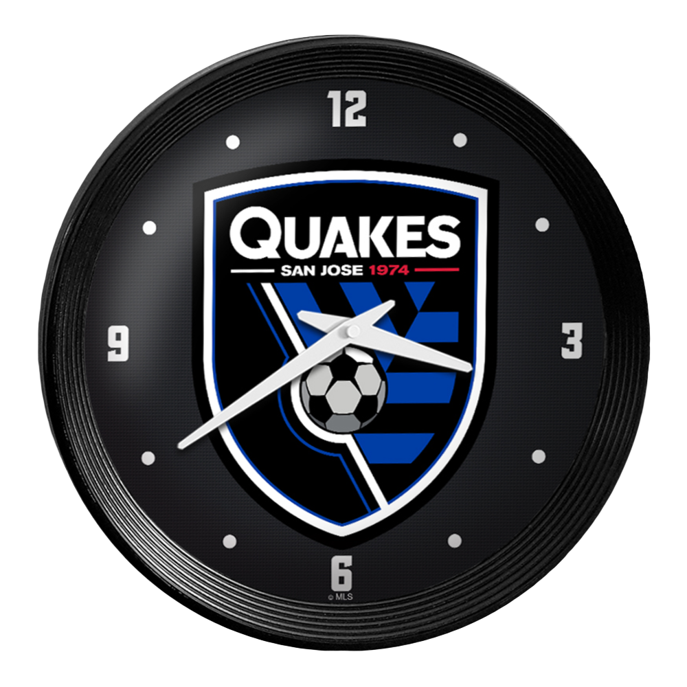 San Jose Earthquakes: Ribbed Frame Wall Clock