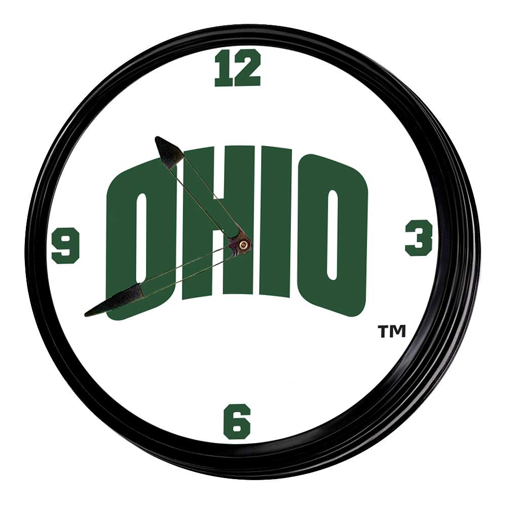 Ohio University Bobcats OHIO - Retro Lighted Wall Clock