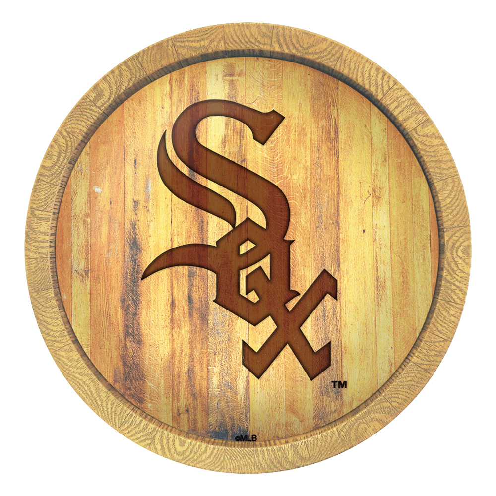 Chicago White Sox Branded "Faux" Barrel Top Sign  