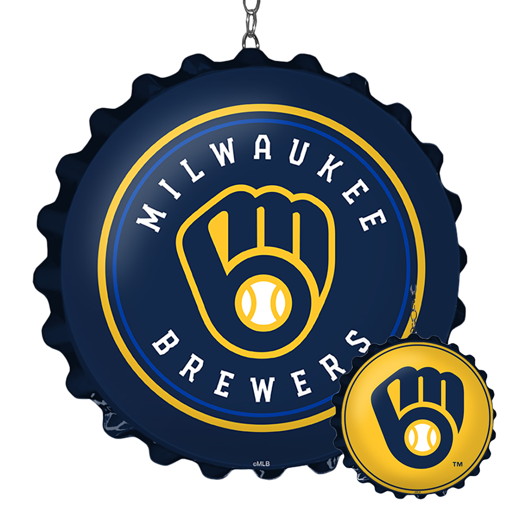 Milwaukee Brewers Double-Sided Bottle Cap Dangler  