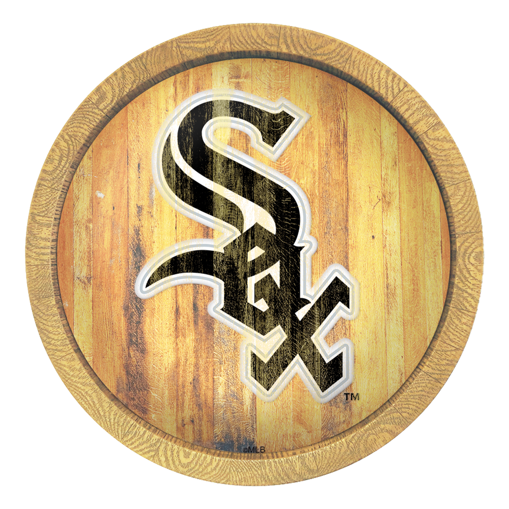Chicago White Sox Weathered "Faux" Barrel Top Sign  