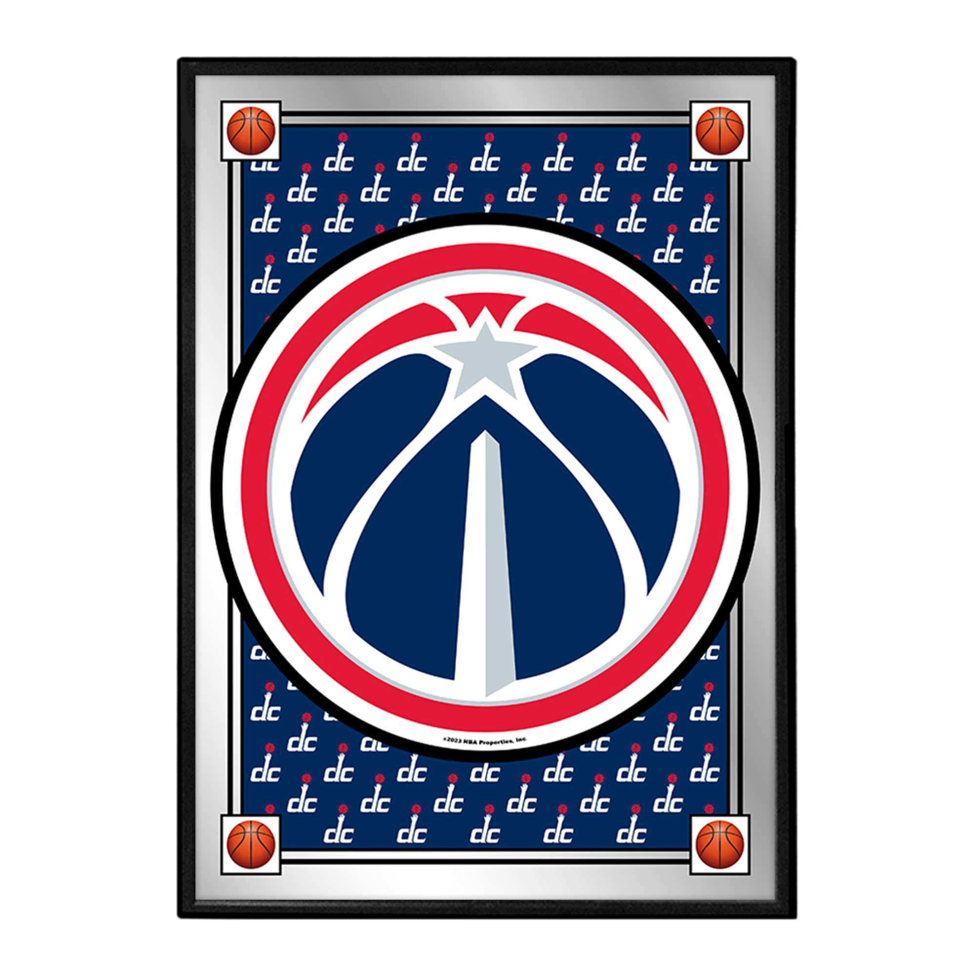 Washington Wizards: Team Spirit - Framed Mirrored Wall Sign