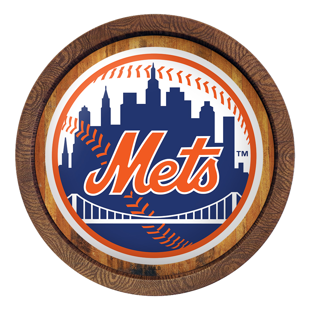 New York Mets "Faux" Barrel Top Sign  
