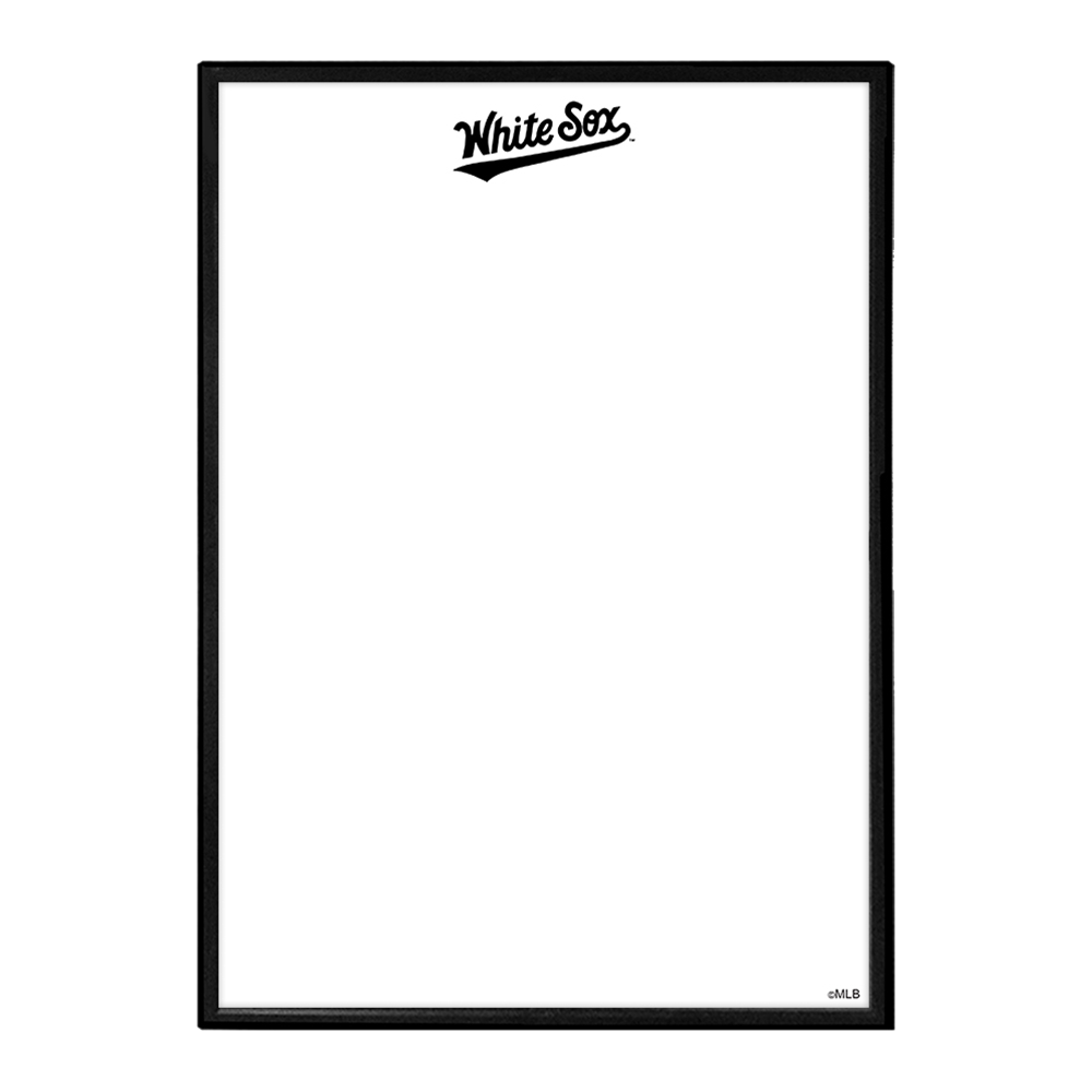 Chicago White Sox Wordmark - Framed Dry Erase Wall Sign  