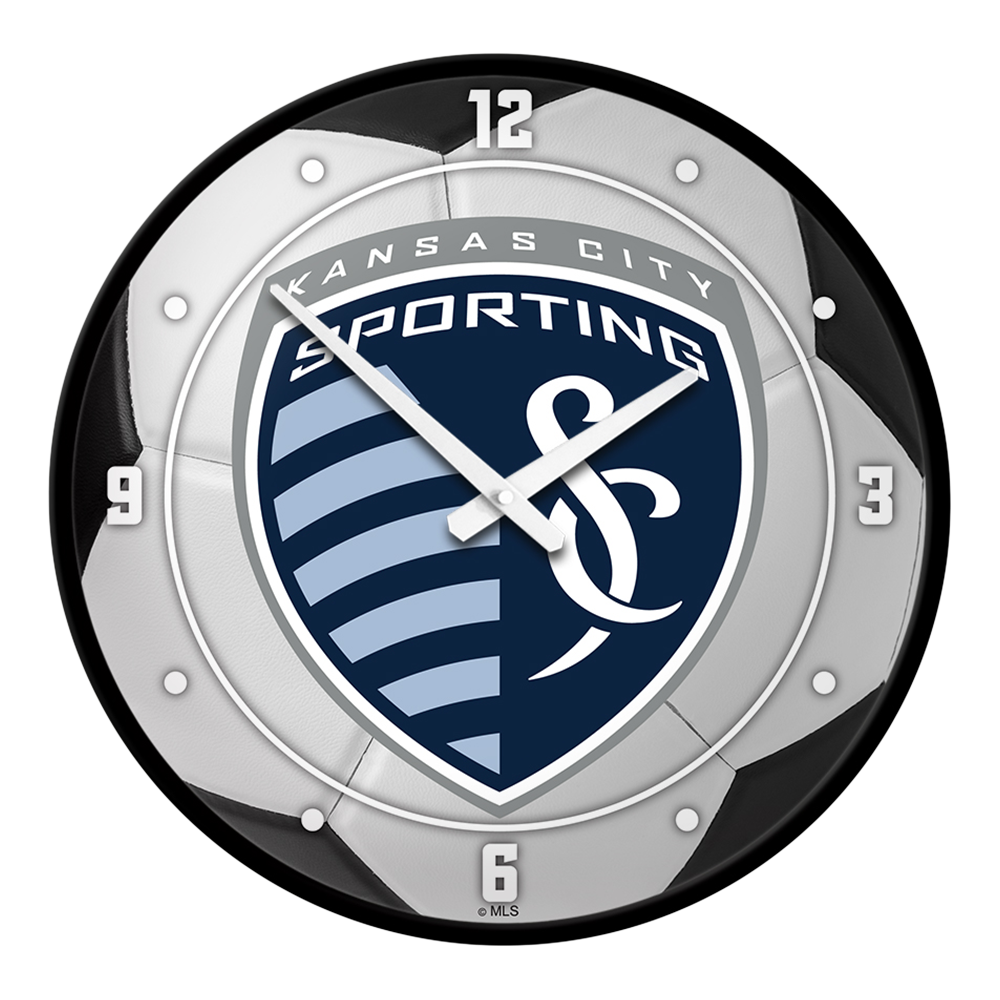 Sporting Kansas City: Soccer Ball - Modern Disc Wall Clock  