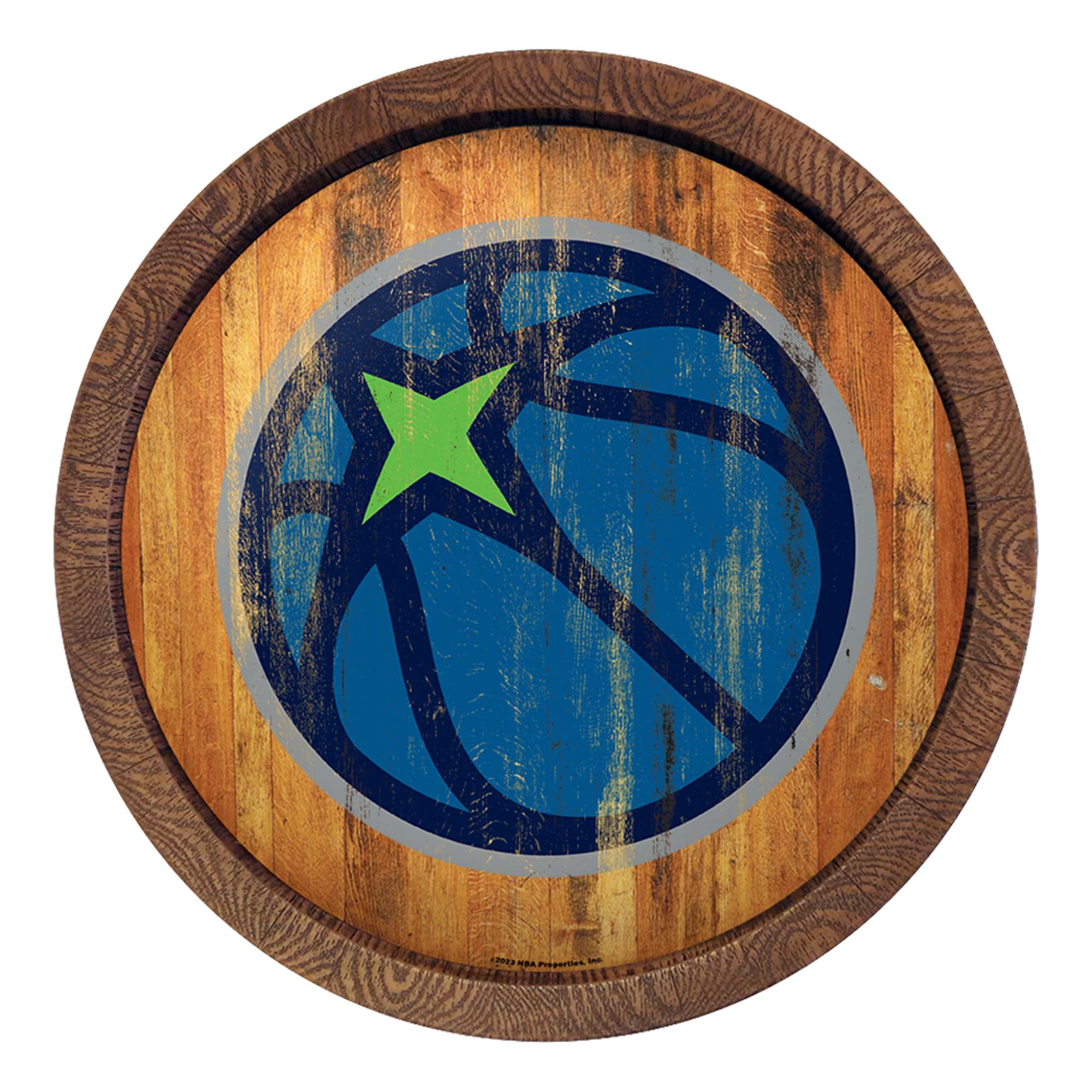 Minnesota Timberwolves: Logo - "Faux" Barrel Top Sign    