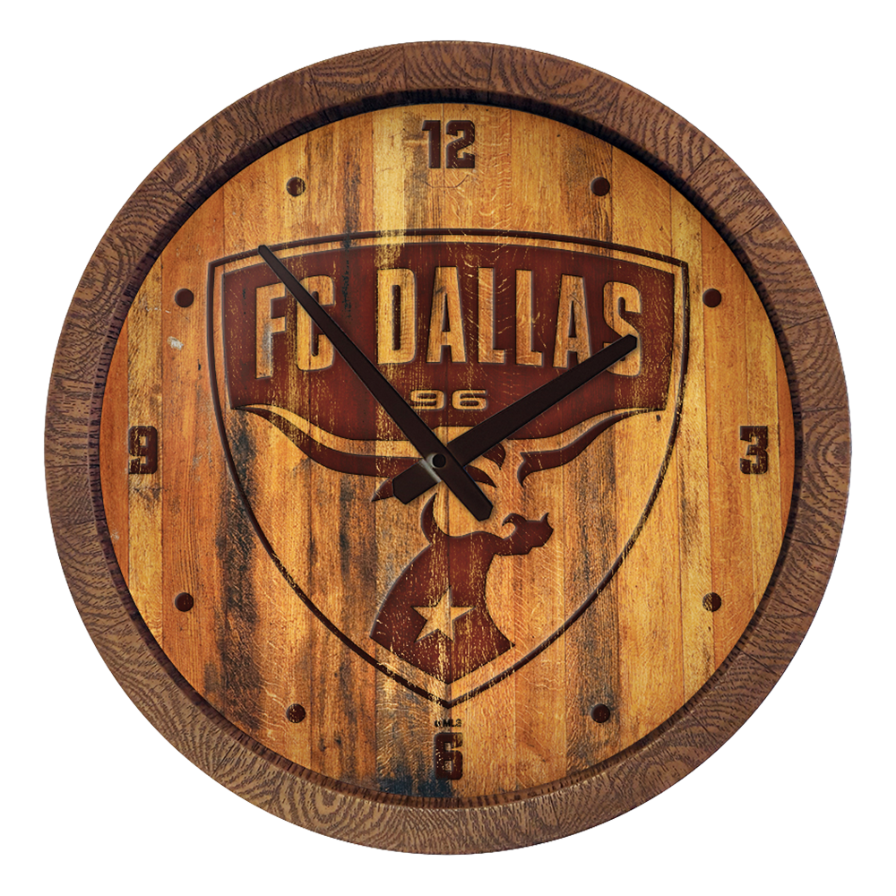 FC Dallas: Branded "Faux" Barrel Top Clock  