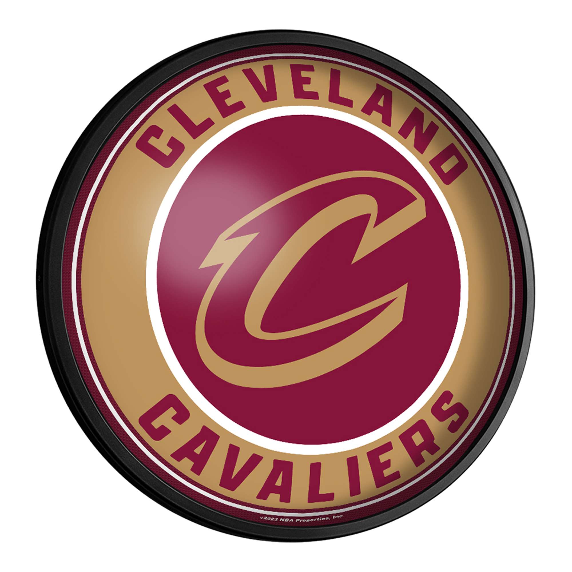 Cleveland Cavaliers: Round Slimline Lighted Wall Sign