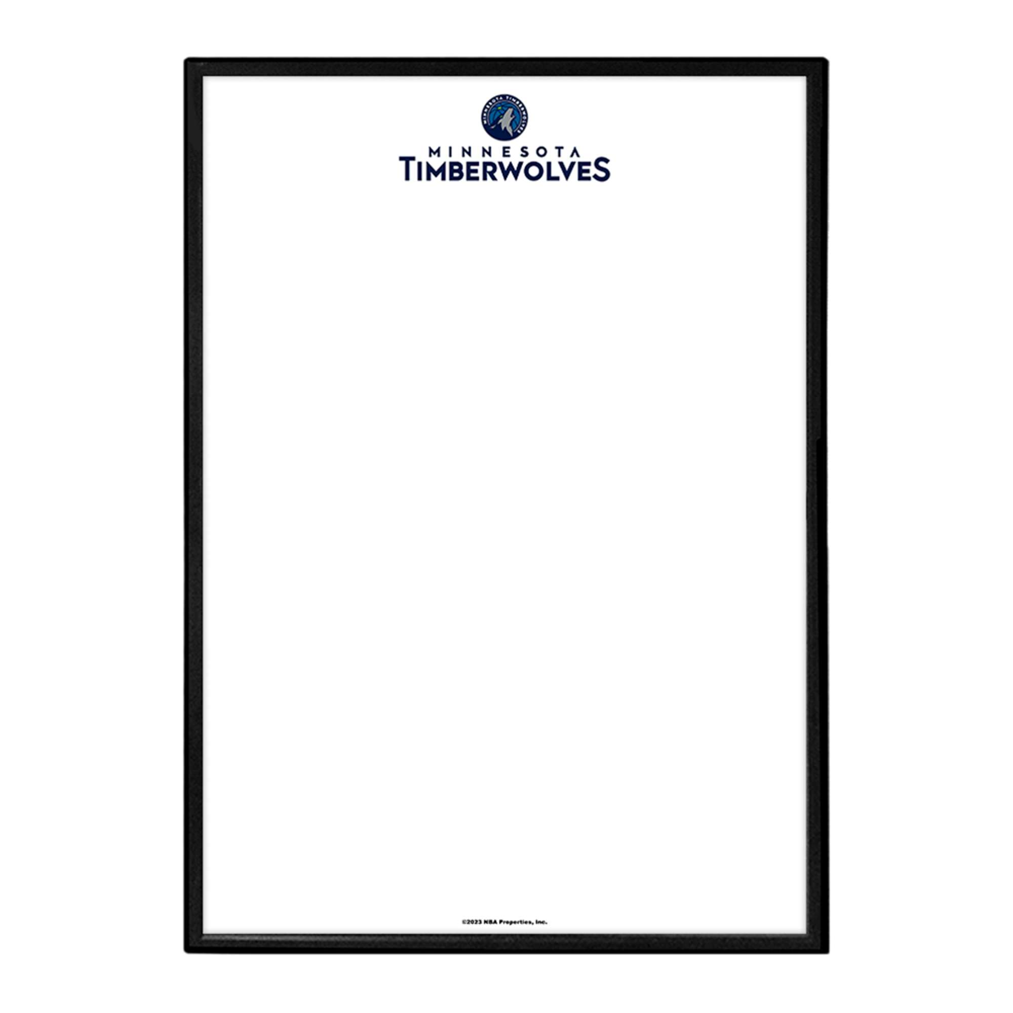 Minnesota Timberwolves: Framed Dry Erase Wall Sign