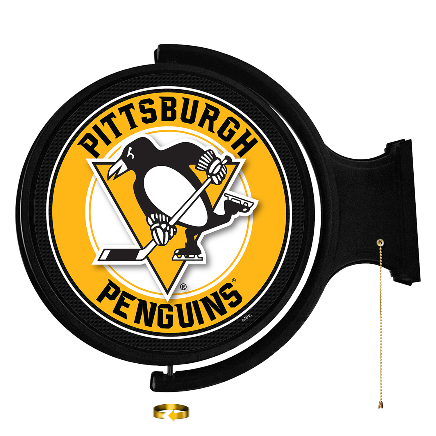 Pittsburgh Penguins Original Round Rotating Lighted Wall Sign  