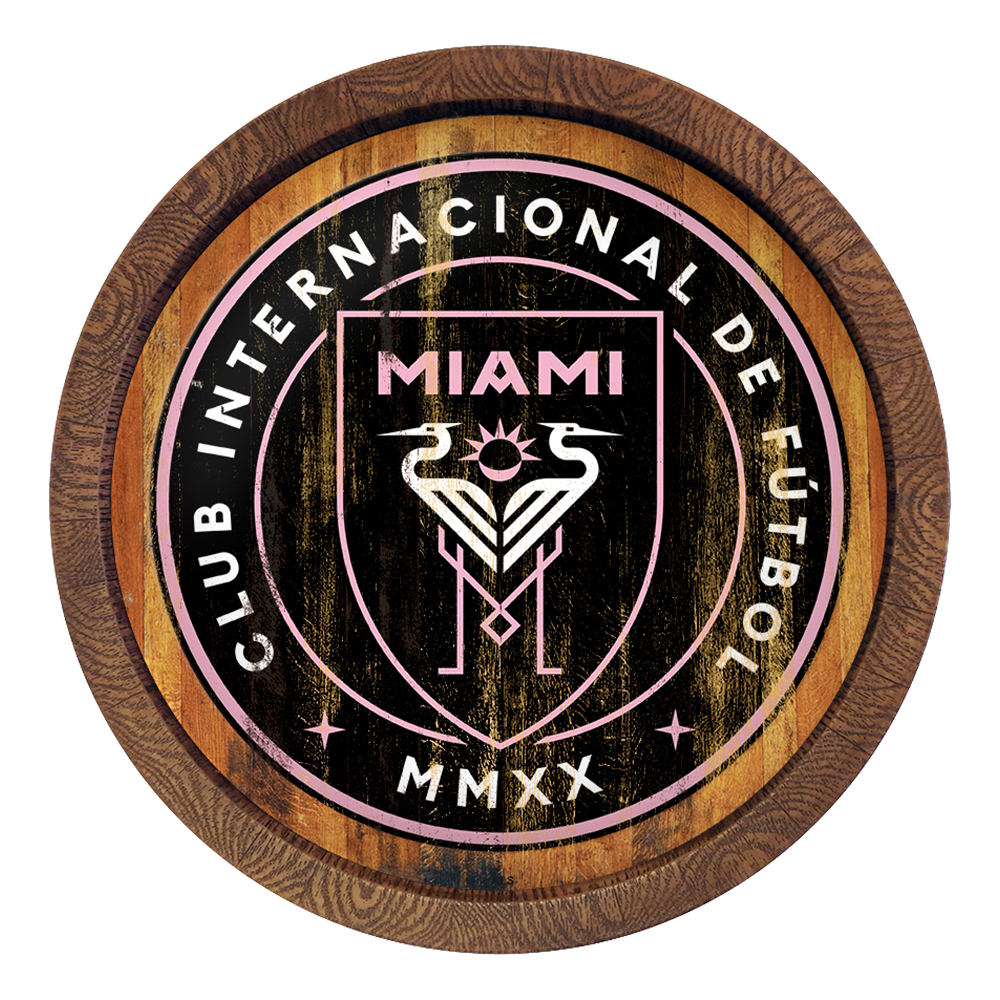 Inter Miami CF: Weathered "Faux" Barrel Top Sign  