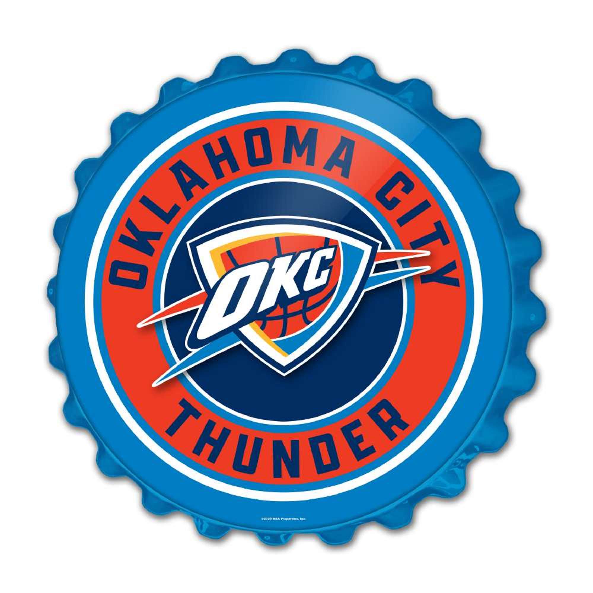 Oklahoma City Thunder: Bottle Cap Wall Sign