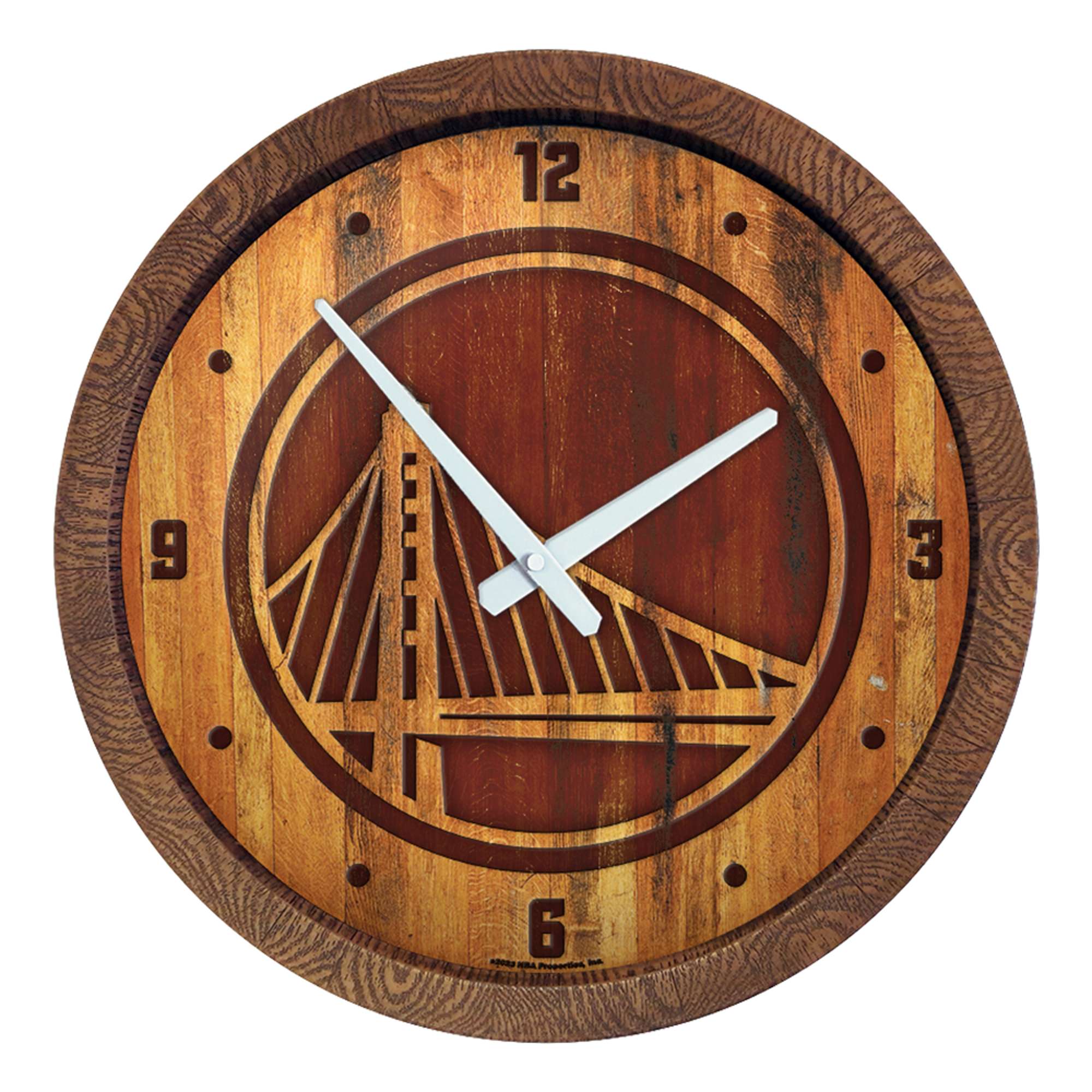 Golden State Warriors: "Faux" Barrel Top Clock    