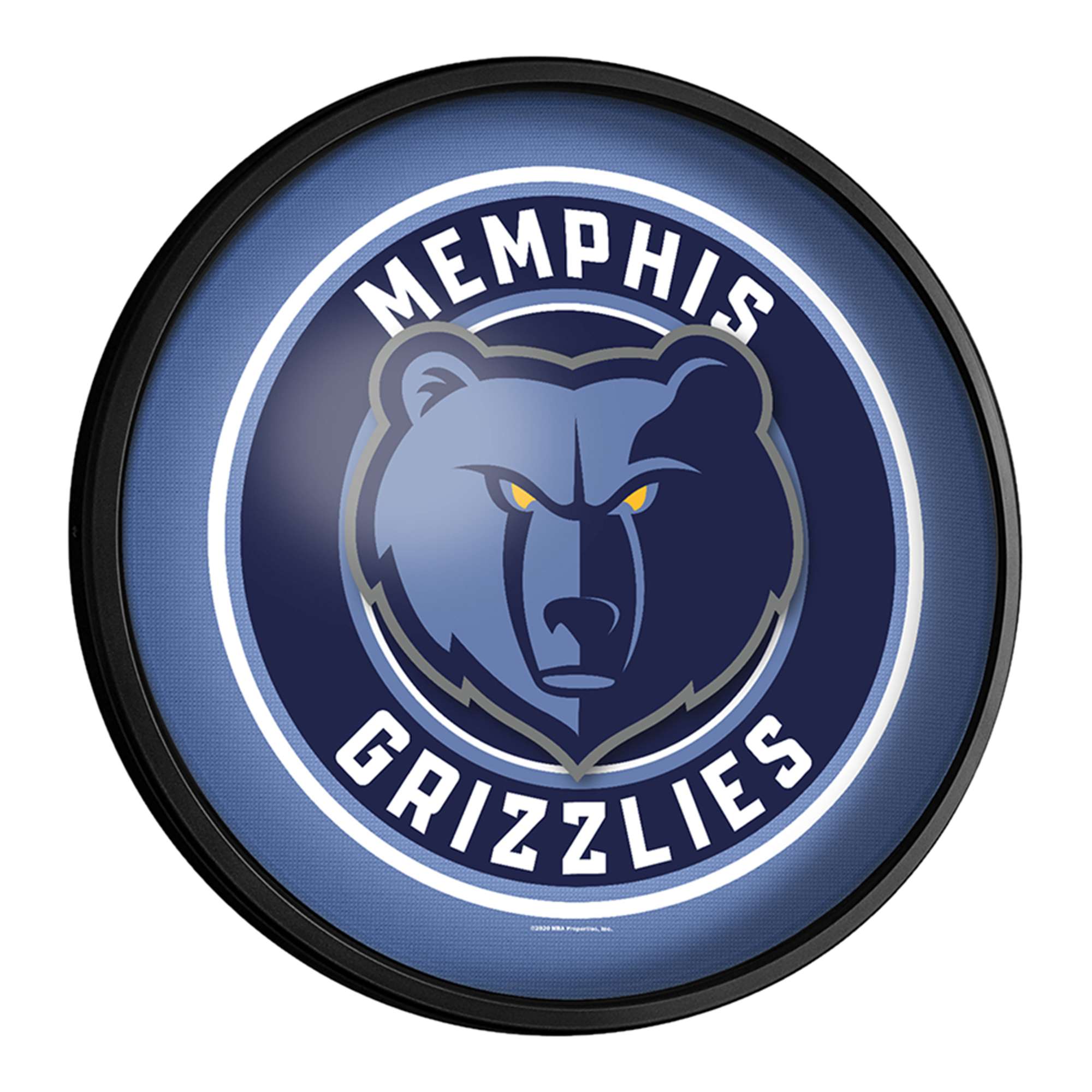 Memphis Grizzlies: Round Slimline Lighted Wall Sign