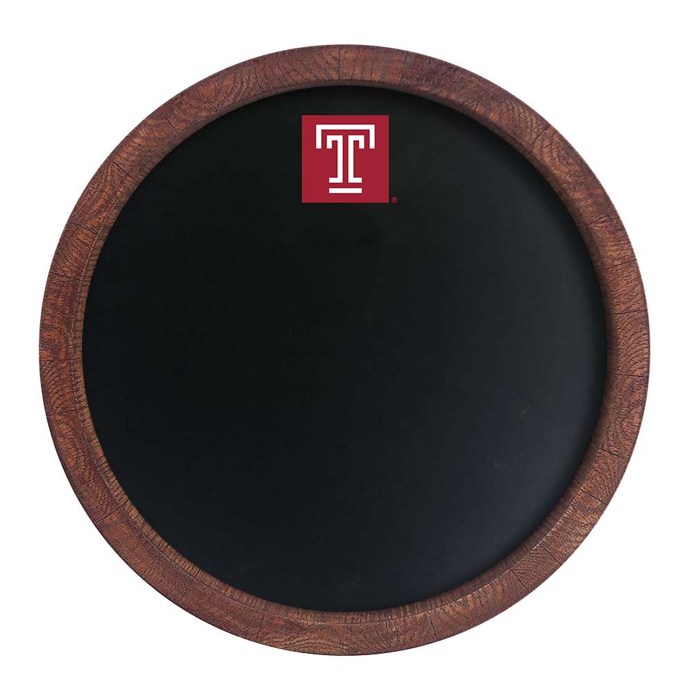 Temple Owls Chalk "Faux" Barrel Top Sign  