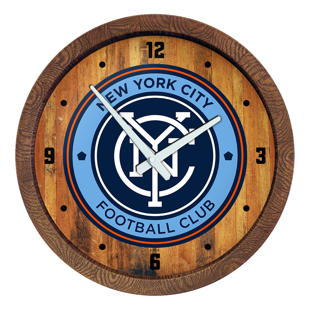 New York City FC: "Faux" Barrel Top Clock  