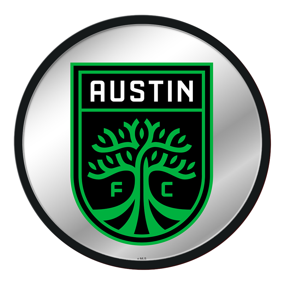 Austin F.C.: Modern Disc Mirrored Wall Sign Button Pot