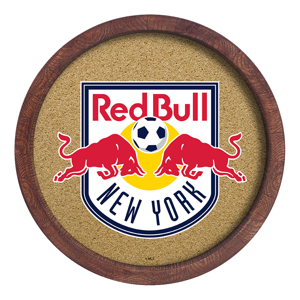 New York Red Bulls: "Faux" Barrel Framed Cork Board  